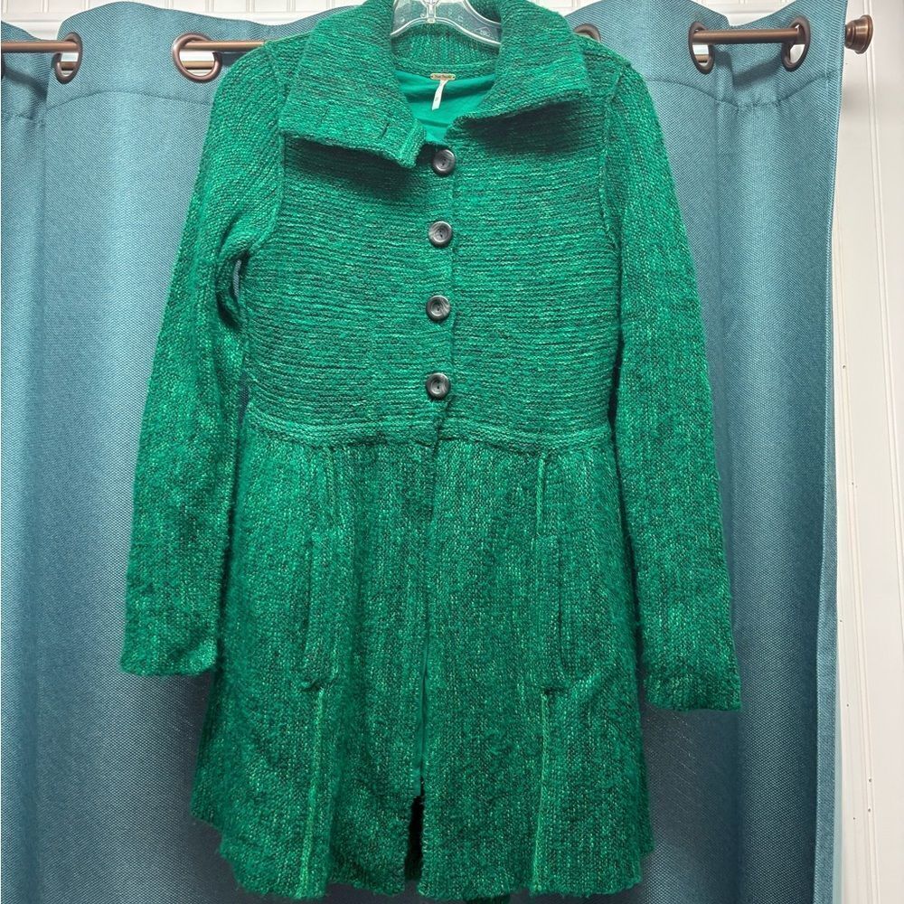 Free People Skirted Sweater Dress in Green Size XS